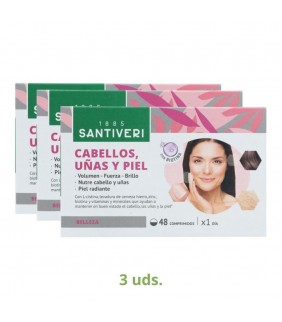 Santiveri Pack 3 Cajas Cabello Piel Uñ 48 com 1 un