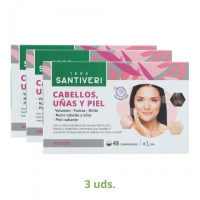 Santiveri Pack 3 Cajas Cabello Piel Uñ 48 com 1 un