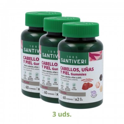 Santiveri Pack 3 Botes Gominola Cabello 60 uni 1 u