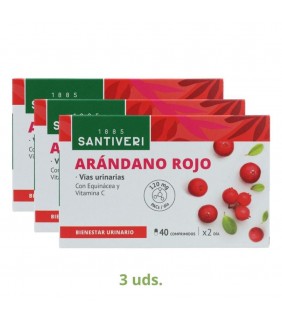 Santiveri Pack 3 Cajas Arandano Rojo 40 comp 1 u