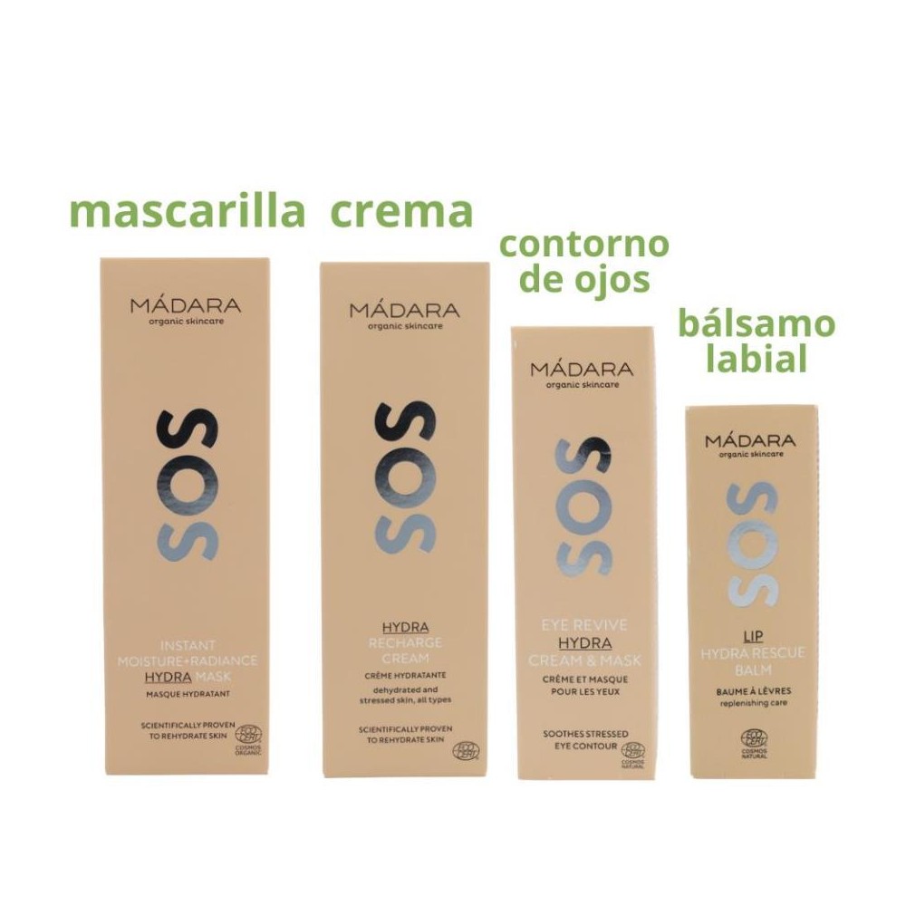 Madara Pack Mascarilla Crema Ojos y Labios SOS