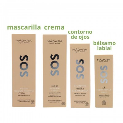 Madara Pack Mascarilla Crema Ojos y Labios SOS