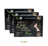 Pinisan Pack 3 Cajas Cabello-Piel-Uñas 40 cap