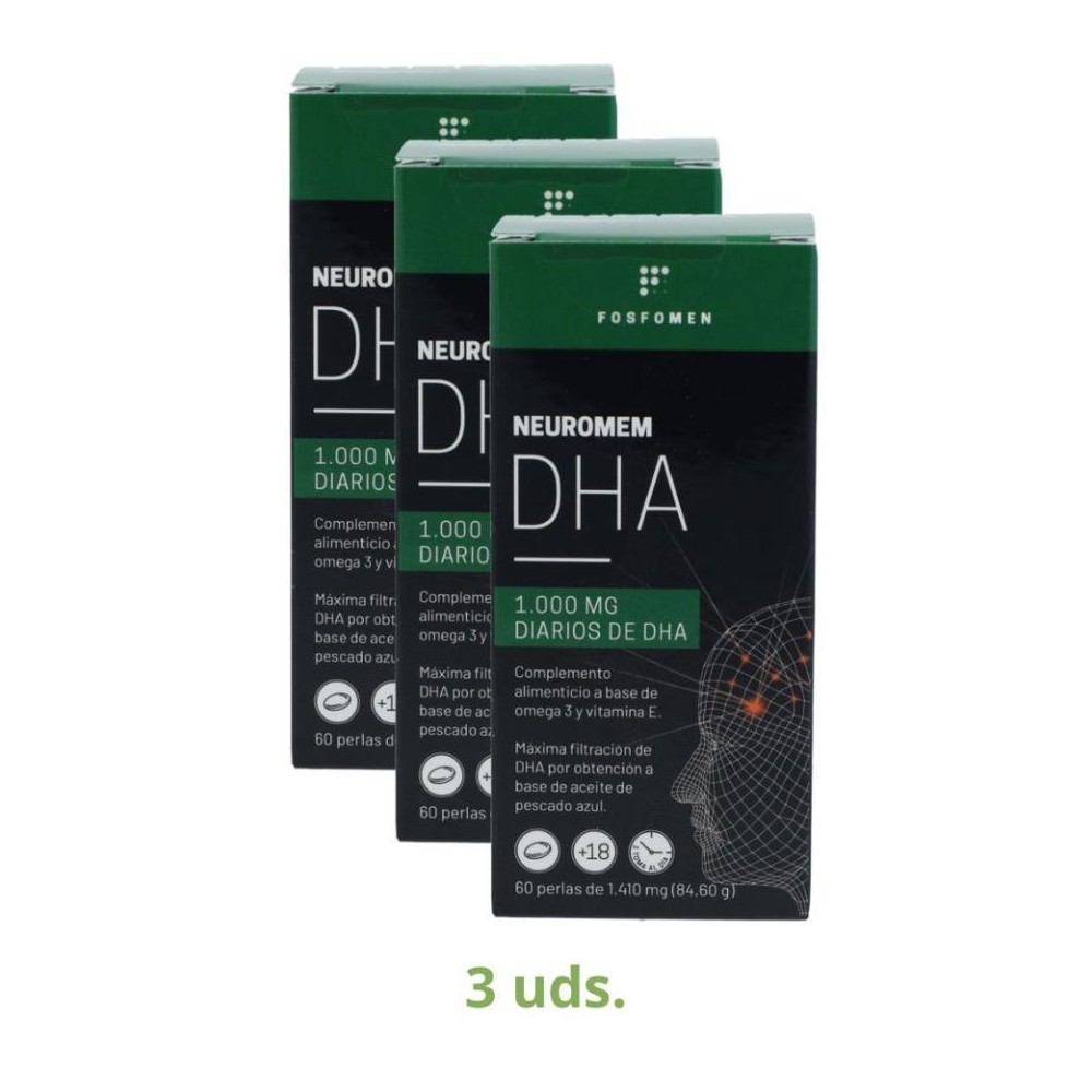 Herbora Pack 3 Cajas Neuromem DHA 60 perlas