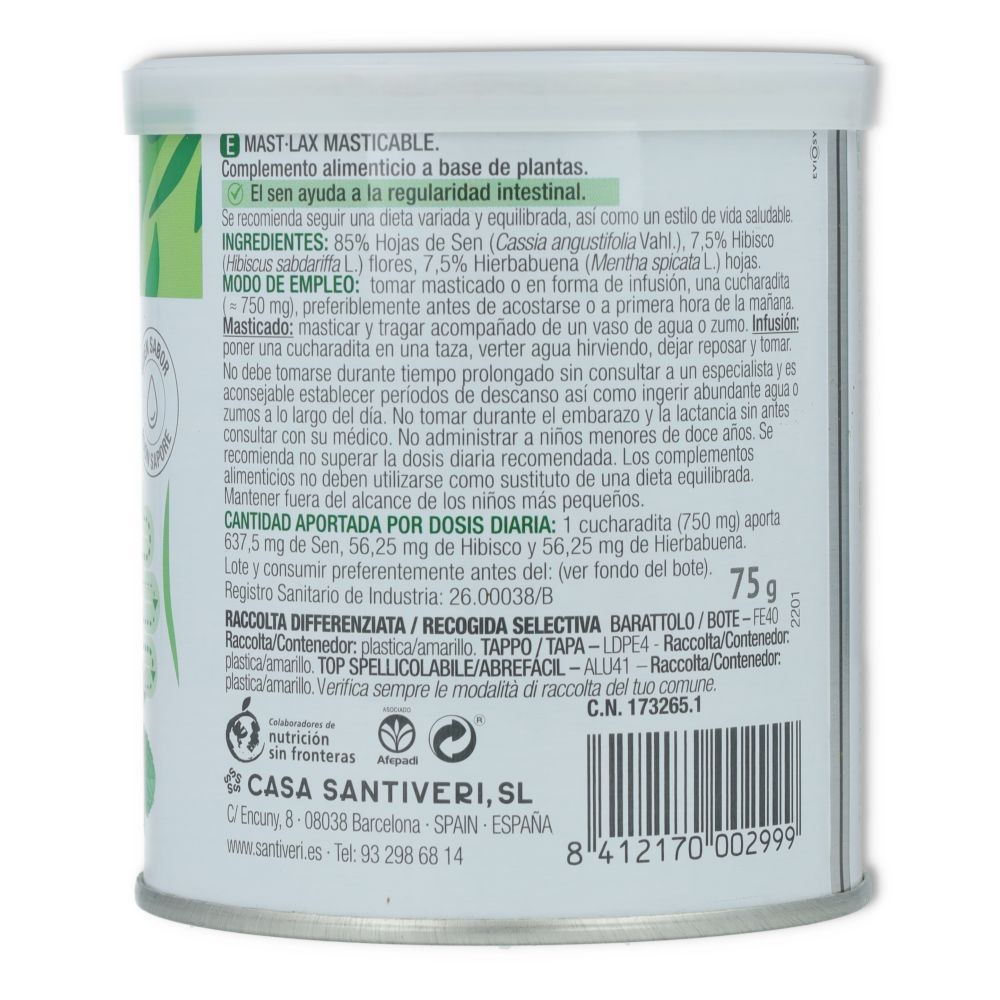 Santiveri Pack 3 Botes Sanaflor Mast-Lax 75 gramos