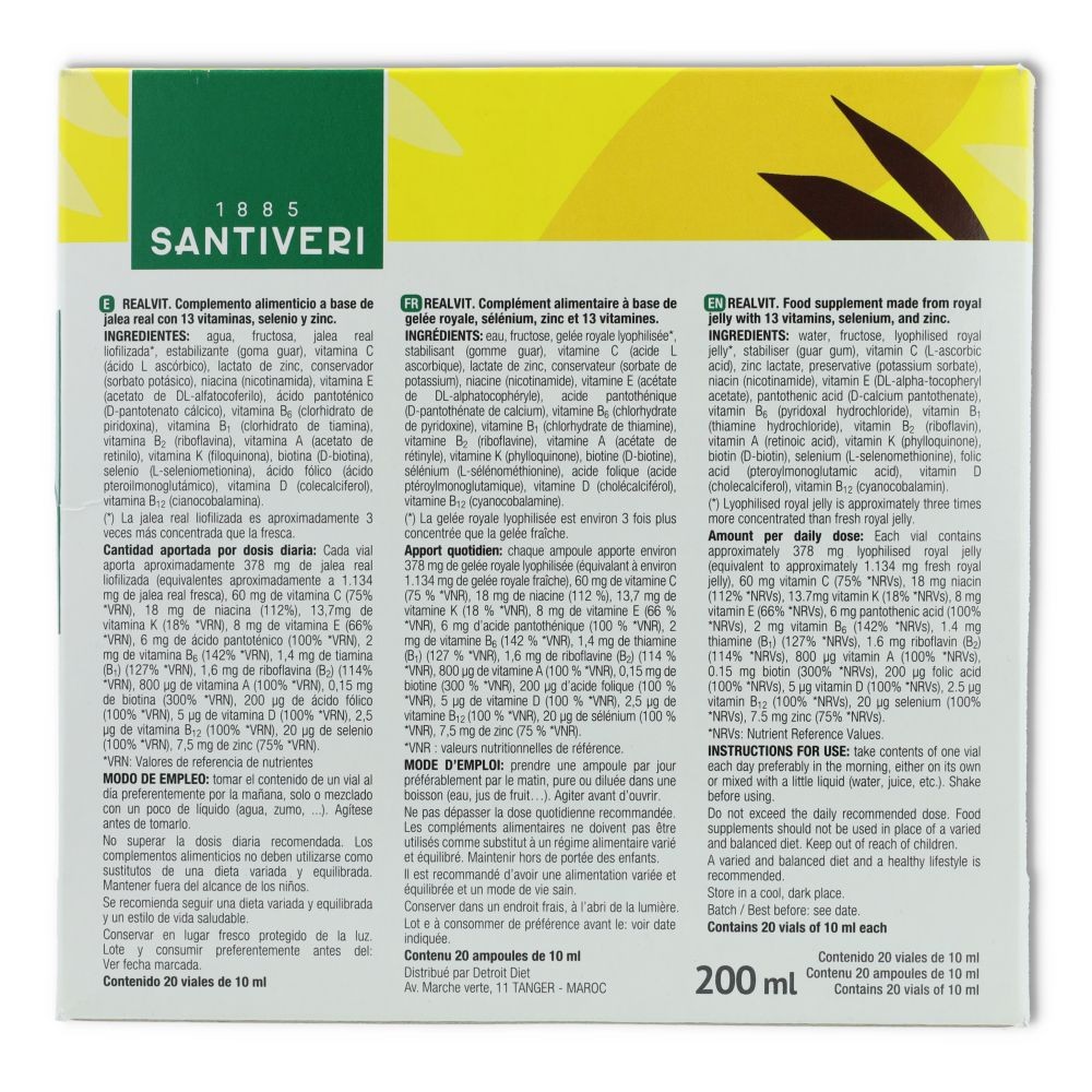 Santiveri Pack 3 Cajas Realvit 20 viales