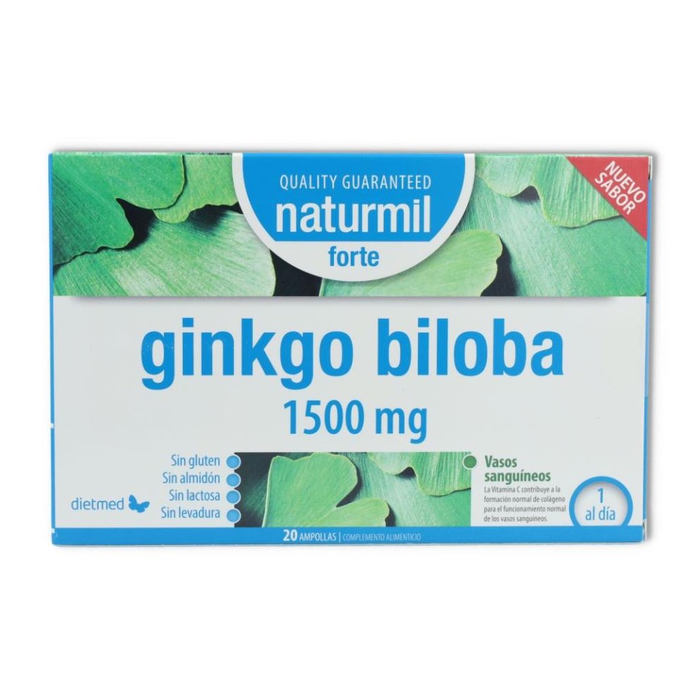 Ginkgo Biloba 1500 mg 20 ampollas Naturmil